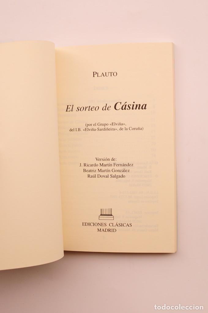Libros: El sorteo de C&aacute;sina - PLAUTO - Foto 2