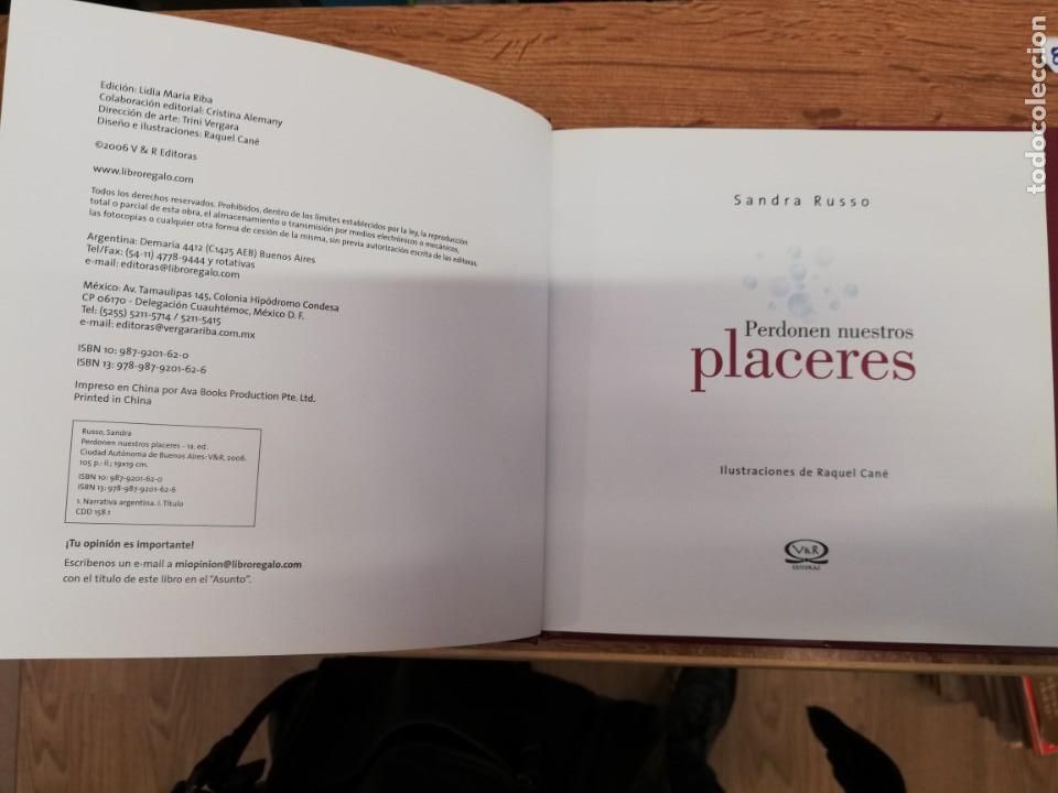 Libros: Perdonen nuestros placeres. Sandra Russo - Foto 2
