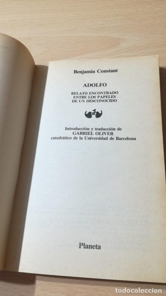 Libros: ADOLFO - BENJAMIN CONSTANT - PLANETA		TXT88 - Foto 4
