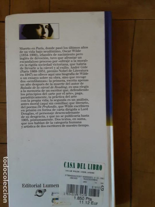 Libros: OSCAR WILDE - Andr&eacute; Gide - LUMEN, 1999 - PROFUSAMENTE ILUSTRADO&nbsp; - Foto 2