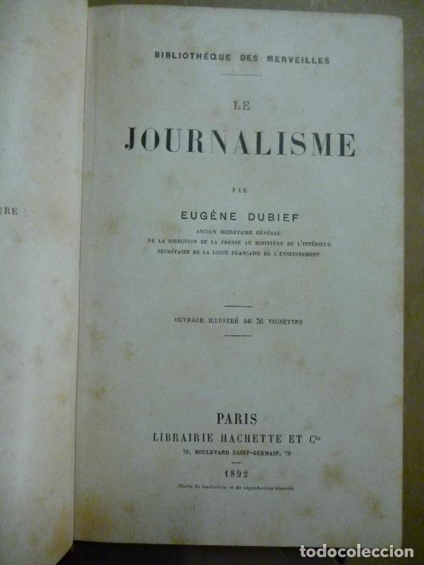 Libros: LE JOURNALISME. Ouvrage ilustr&eacute; de 36 vignettes. - DUBIEF, Eug&egrave;ne. - Foto 2