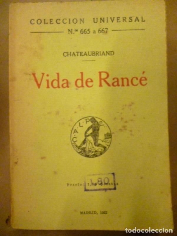 Libros: Vida de Ranc&eacute;. - Chateaubriand. - Foto 1