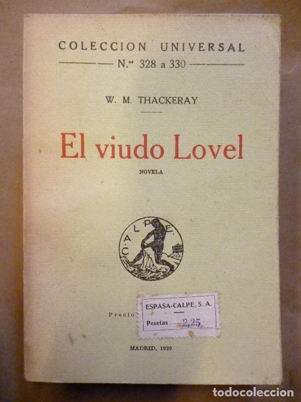 Libros: El Viudo Lovel. - Thackerey, W.M. - Foto 1
