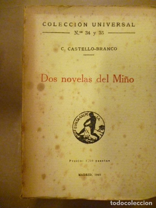 Libros: Dos Novelas del Mi&ntilde;o. - Castello-Branco, C. - Foto 1