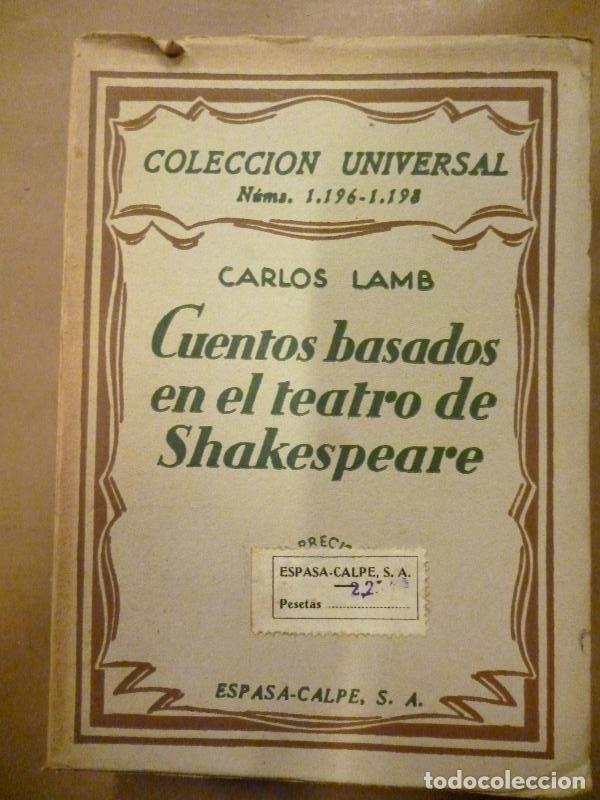 Libros: Cuentos Basados en el Teatro de Shakespeare. - Lamb, Carlos. - Foto 1