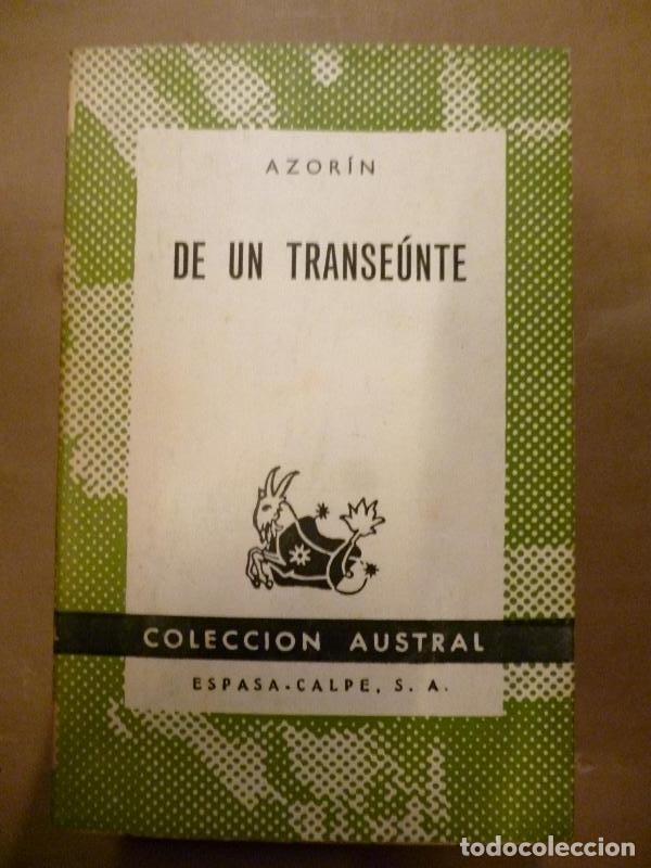 Libros: DE UN TRANSE&Uacute;NTE. - AZOR&Iacute;N. - Foto 1