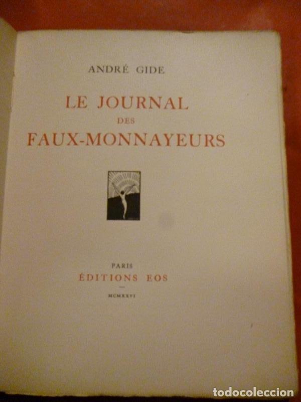 Libros: LE JOURNAL DES FAUX-MONNAYEURS. - GIDE, Andr&eacute;. - Foto 2