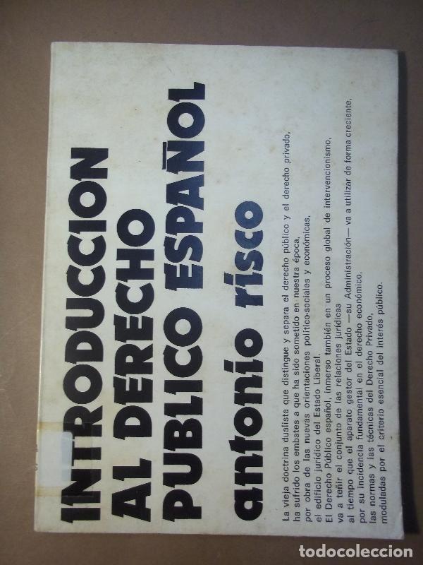 Libros: Introducci&oacute;n al Derecho P&uacute;blico Espa&ntilde;ol. - Risco, Antonio. - Foto 1