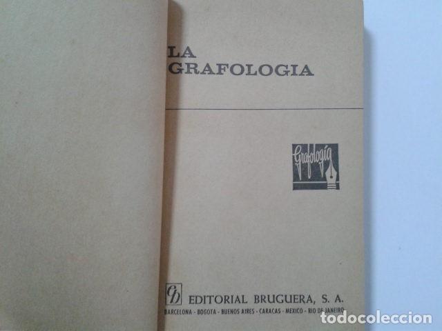 Libros: LA GRAFOLOGIA. BRUGUERA - Foto 3