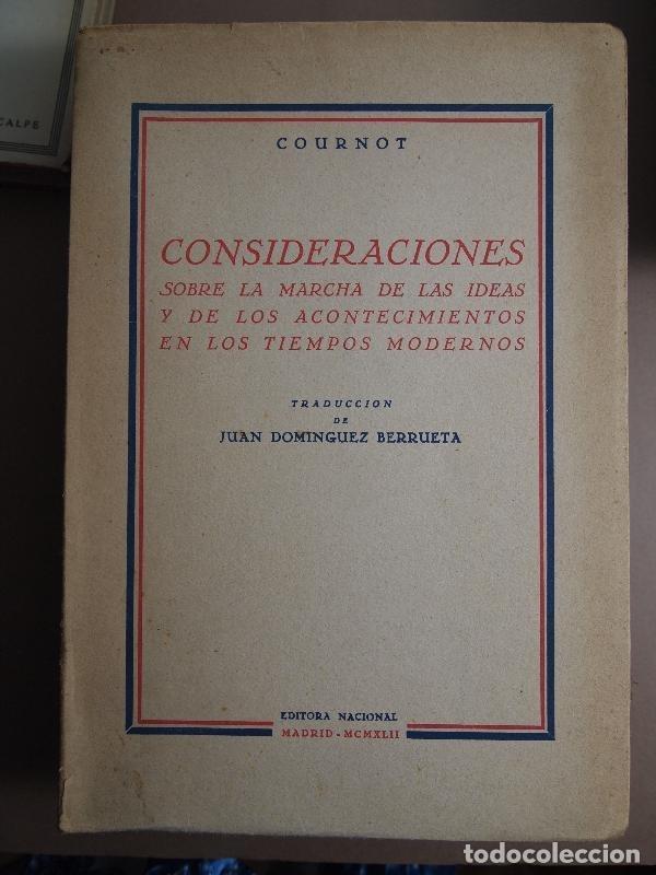 Libros: Consideraciones sobre la Marcha de las Ideas y de los Acontecimientos en los Tiempos Modernos. Trad. - Foto 1