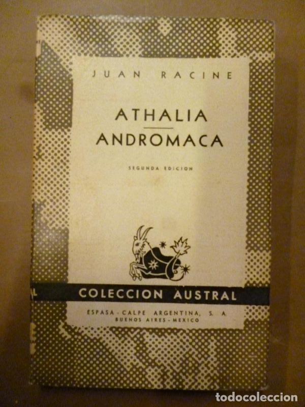 Libros: Athalia. Andromaca. - Racine, Juan. - Foto 1