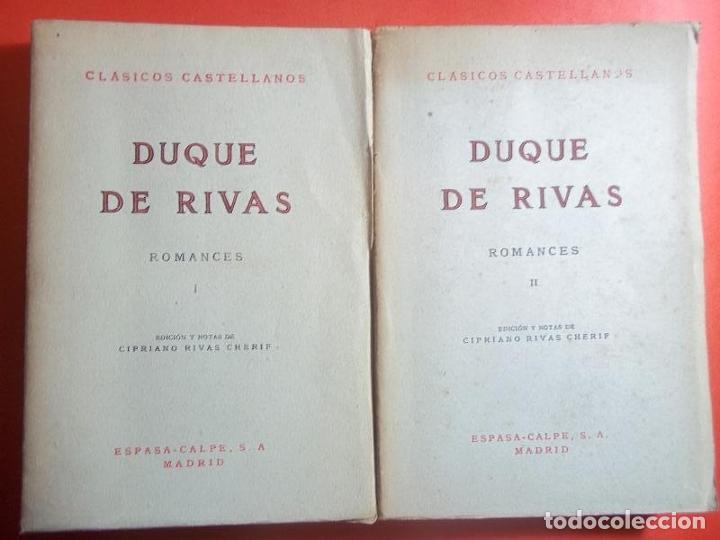 Libros: ROMANCES. Ed. y notas de Cipriano Rivas Cherif. - Duque de RIVAS. - Foto 1
