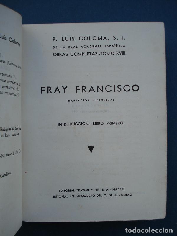 Libros: Fray Francisco (Narraci&oacute;n Hist&oacute;rica). - Coloma, Luis. - Foto 2
