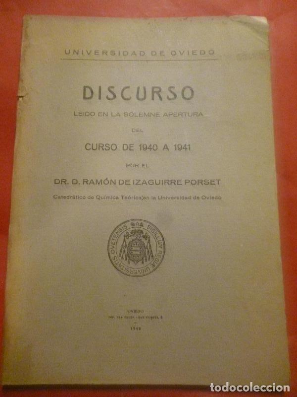 Libros: Discurso... - Ram&oacute;n de Izaguirre Porset. - Foto 1