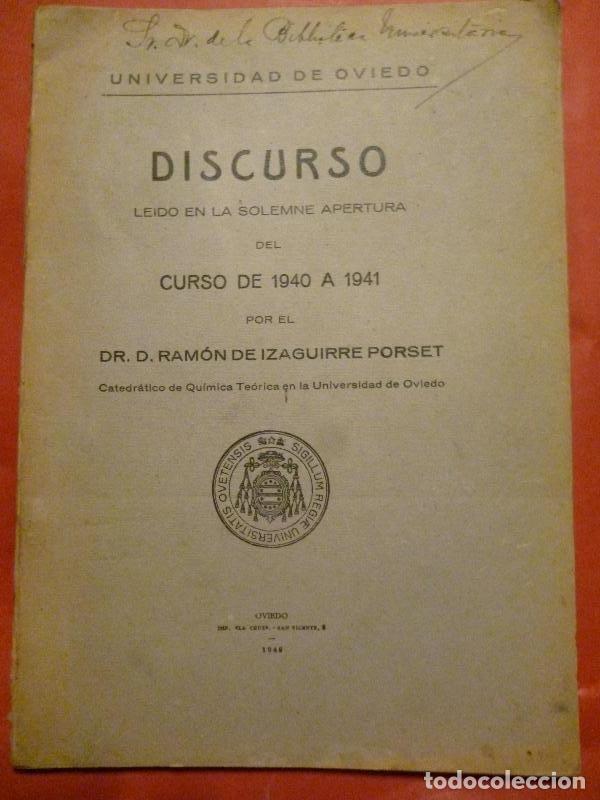 Libros: Discurso... - Ram&oacute;n de Izaguirre Porset. - Foto 1