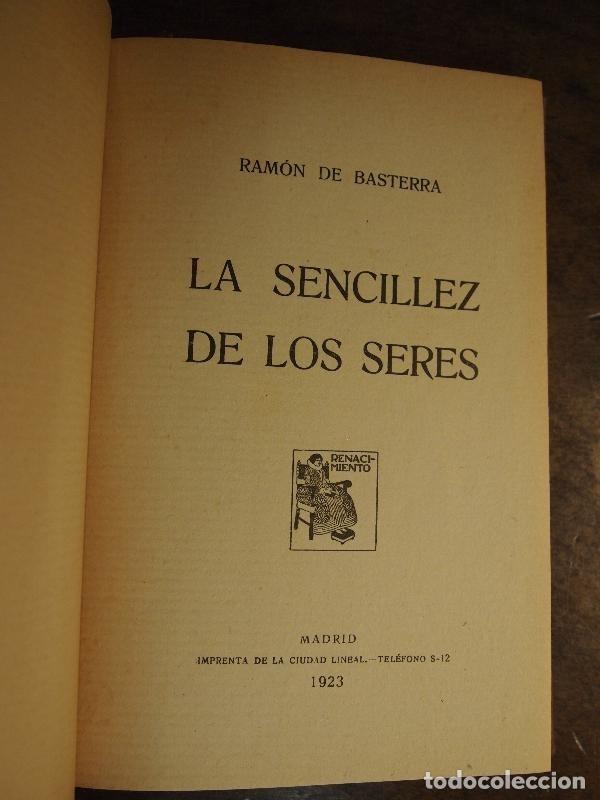 Libros: LA SENCILLEZ DE LOS SERES. - BASTERRA, Ram&oacute;n de. - Foto 1