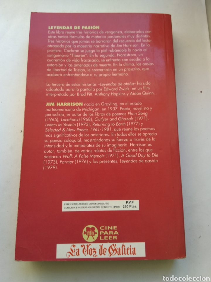 Libros: LEYENDAS DE PADION/JIM HARRISON - Foto 2