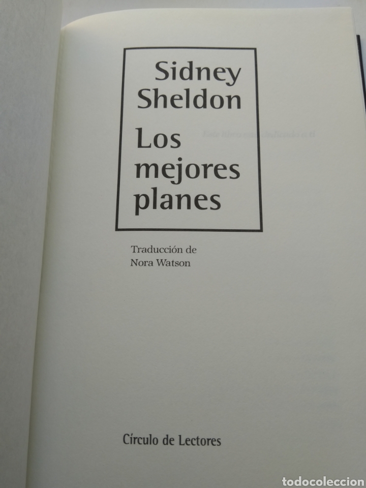 Libros: LOS MEJORES PLANES/SIDNEY SHELDON - Foto 3