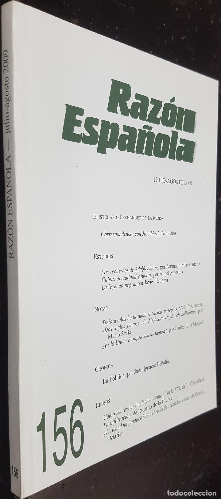 Libros: Raz&oacute;n Espa&ntilde;ola 156, Julio Agosto 2009. Revista - :