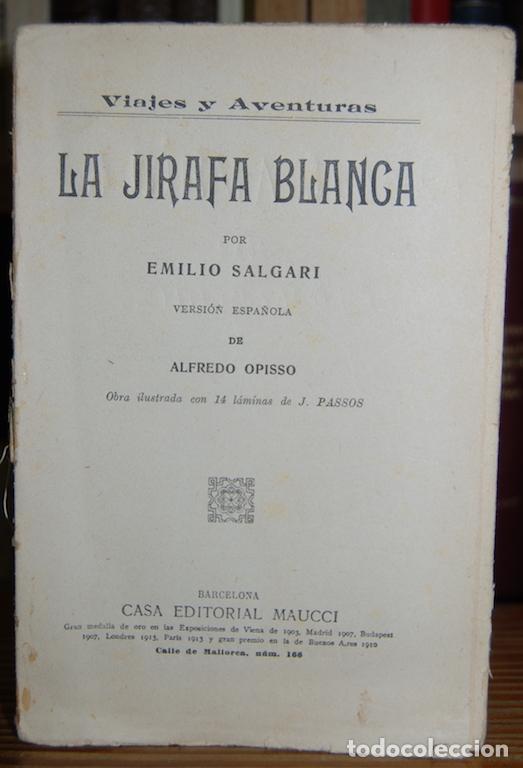 Libros: LA JIRAFA BLANCA. Versi&oacute;n espa&ntilde;ola de Alfredo Opisso - SALGARI, Emilio - Foto 1