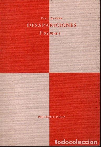 Libros: DESAPARICIONES. POEMAS. - AUSTER, Paul. - Foto 1