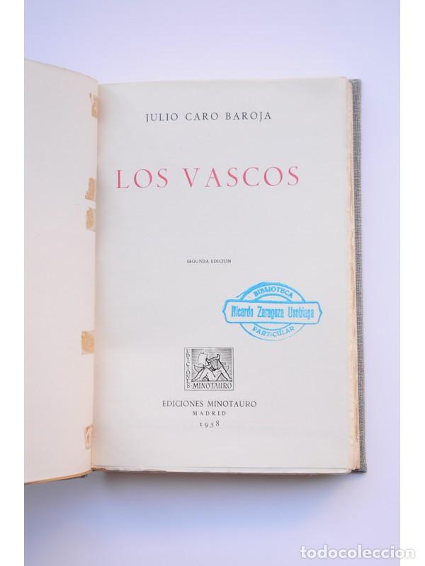 Libros: Los vascos - CARO BAROJA, Julio - Foto 4