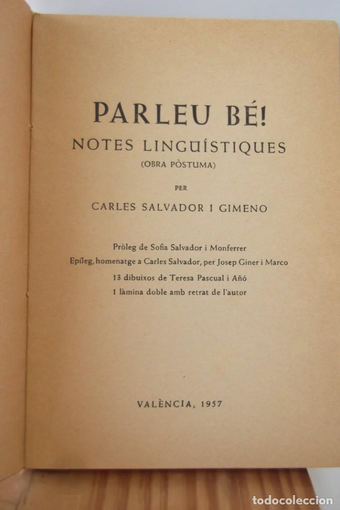 Libros: & PARLEU BE ! & CARLES SALVADOR. & - Foto 4