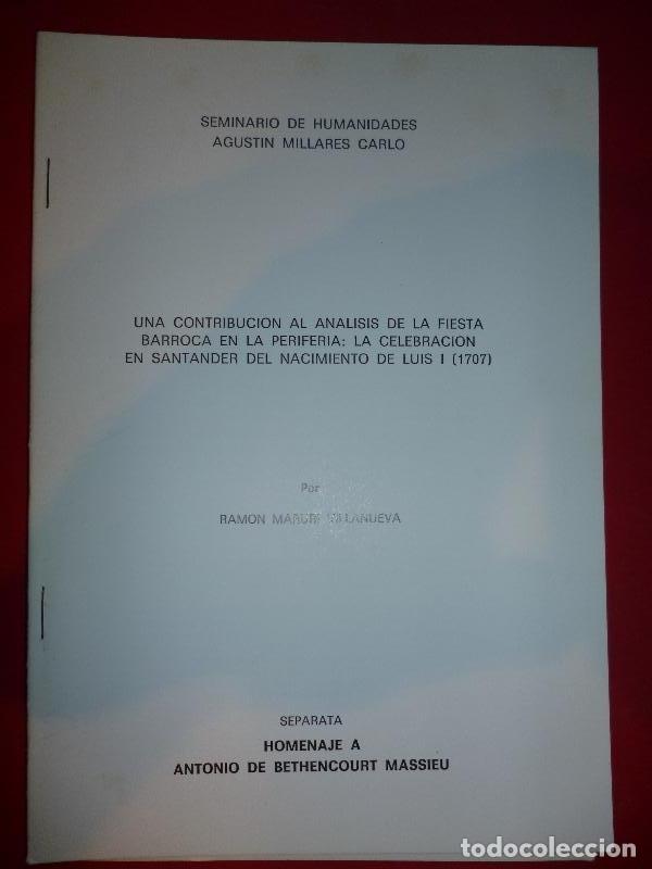 Libros: Una contribuci&oacute;n al an&aacute;lisis de la fiesta barroca en la periferia: la celebraci&oacute;n en Santander del n