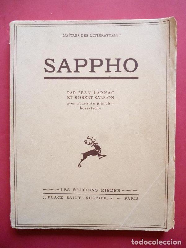 Libros: Sappho. - LARNAC (Jean) y Robert Salmon. - Foto 1