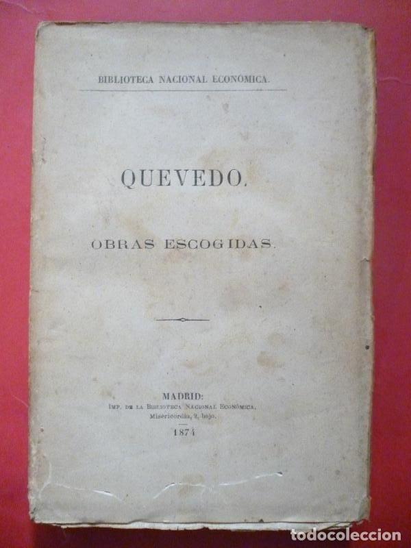 Libros: Obras Escogidas. - Quevedo. - Foto 1