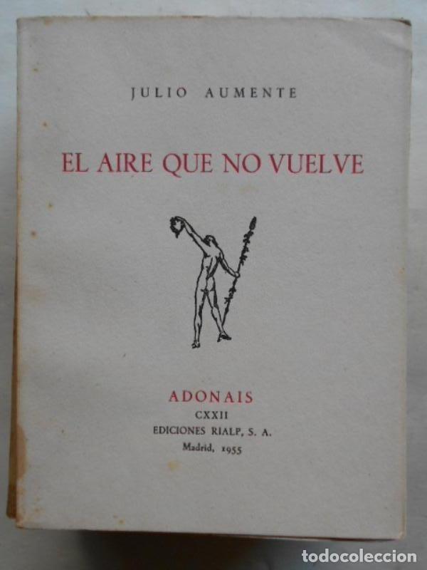 Libros: El Aire que no Vuelve. - Aumente, Julio. - Foto 1