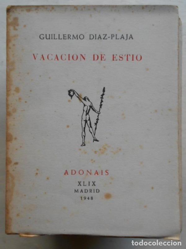 Libros: Vacaci&oacute;n de Est&iacute;o. - D&iacute;az-Plaja, Guillermo. - Foto 1