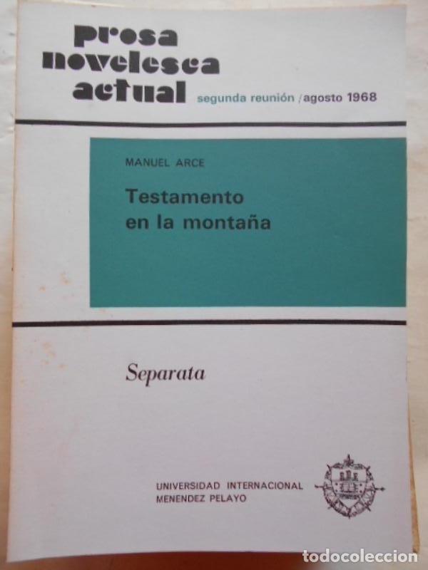 Libros: Testamento en la Monta&ntilde;a. - Arce, Manuel. - Foto 1