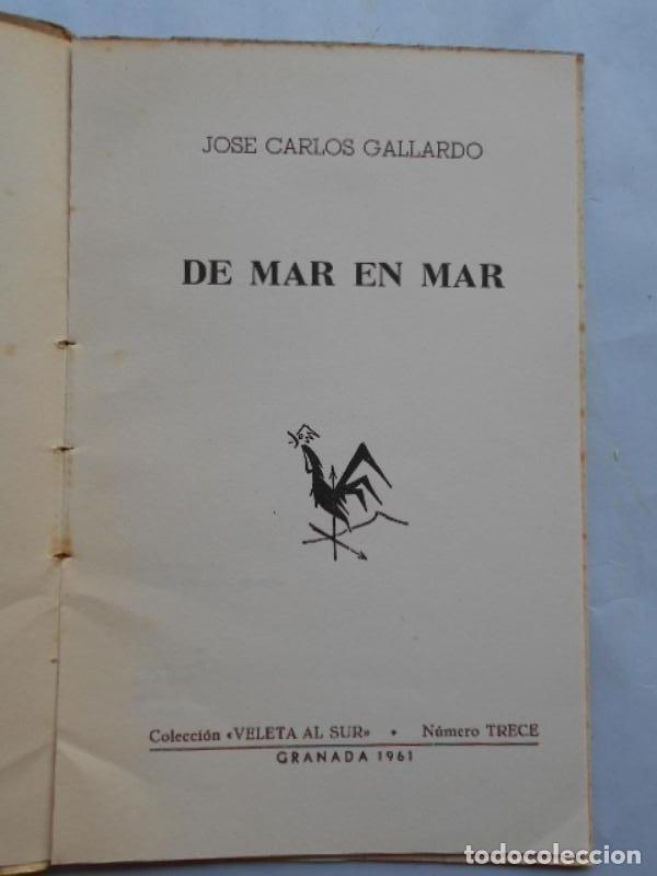 Libros: De Mar en Mar. - GALLARDO, Jos&eacute; Carlos, - Foto 2