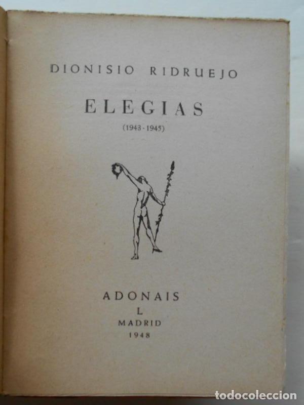 Libros: Eleg&iacute;as (1943 - 1945). - Ridruejo, Dionisio. - Foto 2
