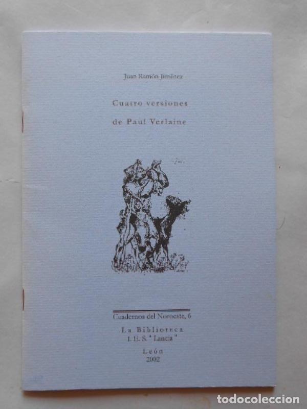 Libros: Cuatro Versiones de Paul Verlaine. - Jim&eacute;nez, Juan Ram&oacute;n. - Foto 1