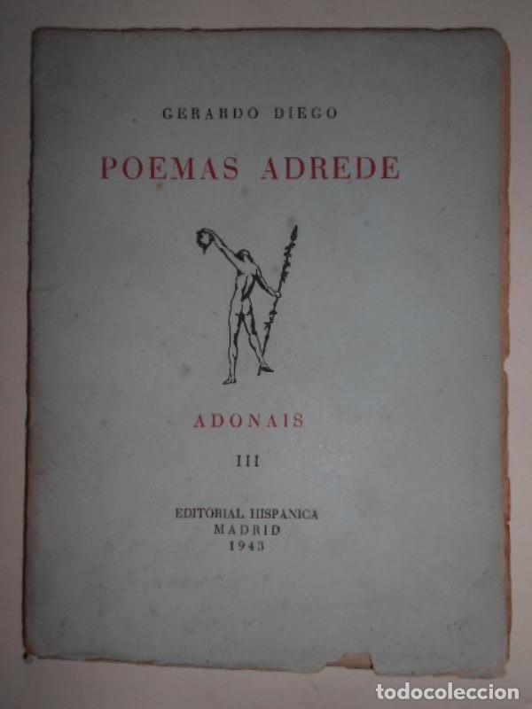 Libros: POEMAS ADREDE. - DIEGO, Gerardo. - Foto 1