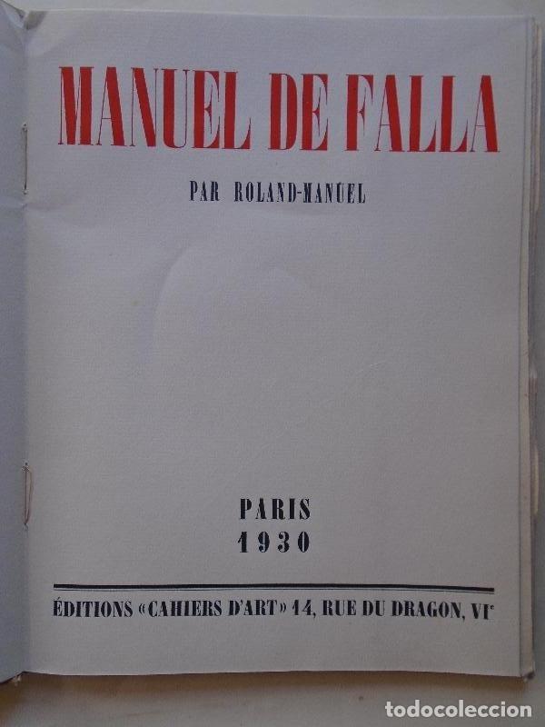 Libros: Manuel de Falla. - Roland-Manuel. - Foto 2