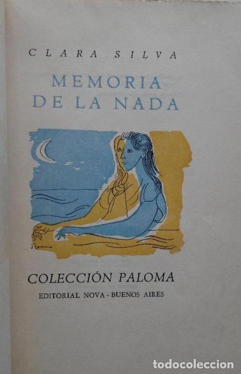Libros: MEMORIA DE LA NADA. (Dedicatoria aut&oacute;grafa). - SILVA, Clara. - Foto 3