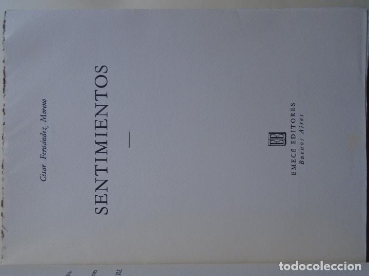 Libros: Sentimientos (Dedicatoria aut&oacute;grafa). - Fern&aacute;ndez Moreno, C&eacute;sar. - Foto 3