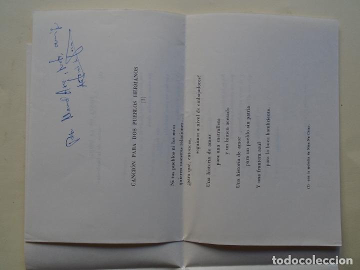 Libros: Canci&oacute;n Protesta. (Dedicatoria aut&oacute;grafa.) - Bouza, Antonio Leandro. - Foto 2