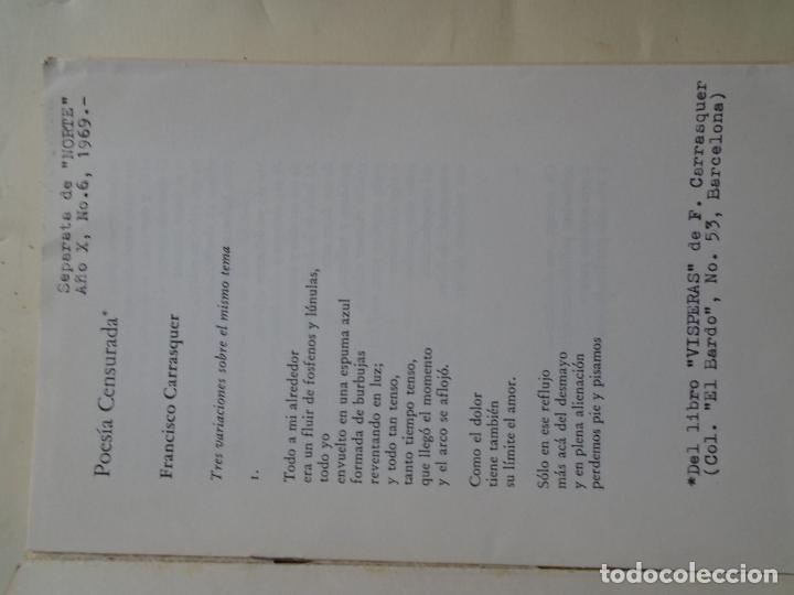 Libros: V&iacute;speras. (Dedicatoria aut&oacute;grafa). - Carrasquer, Francisco. - Foto 3