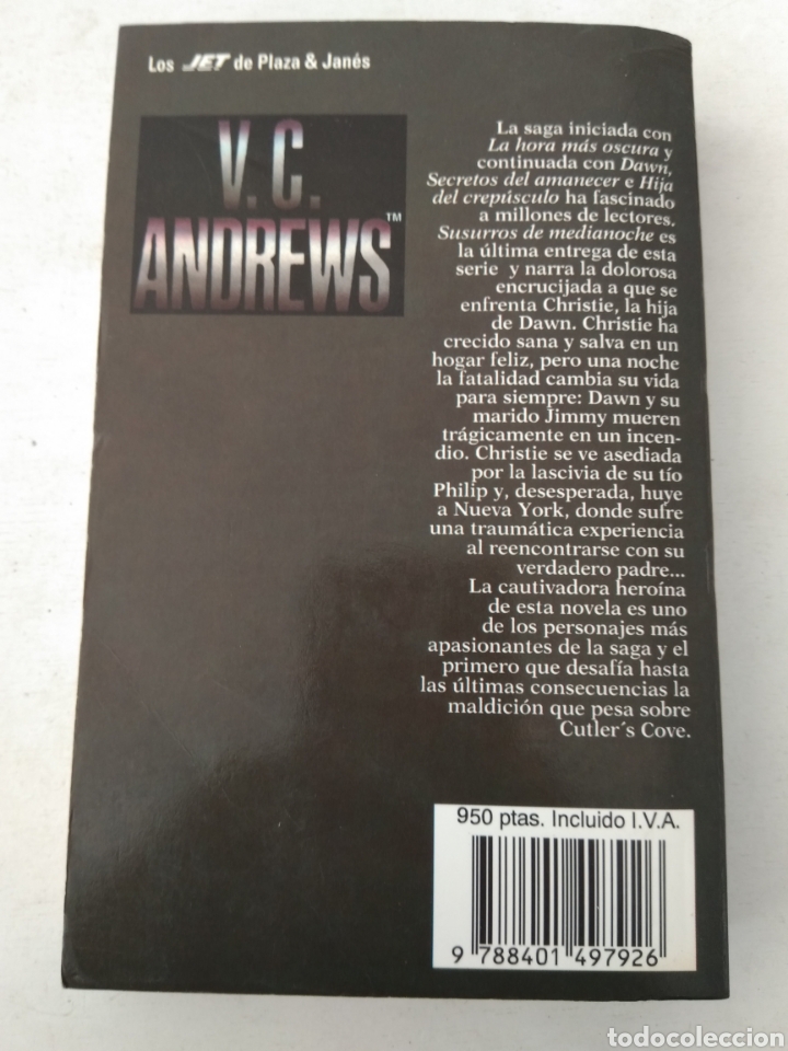 Libros: SUSURROS DE MEDIANOCHE/V.C. ANDREWS - Foto 2