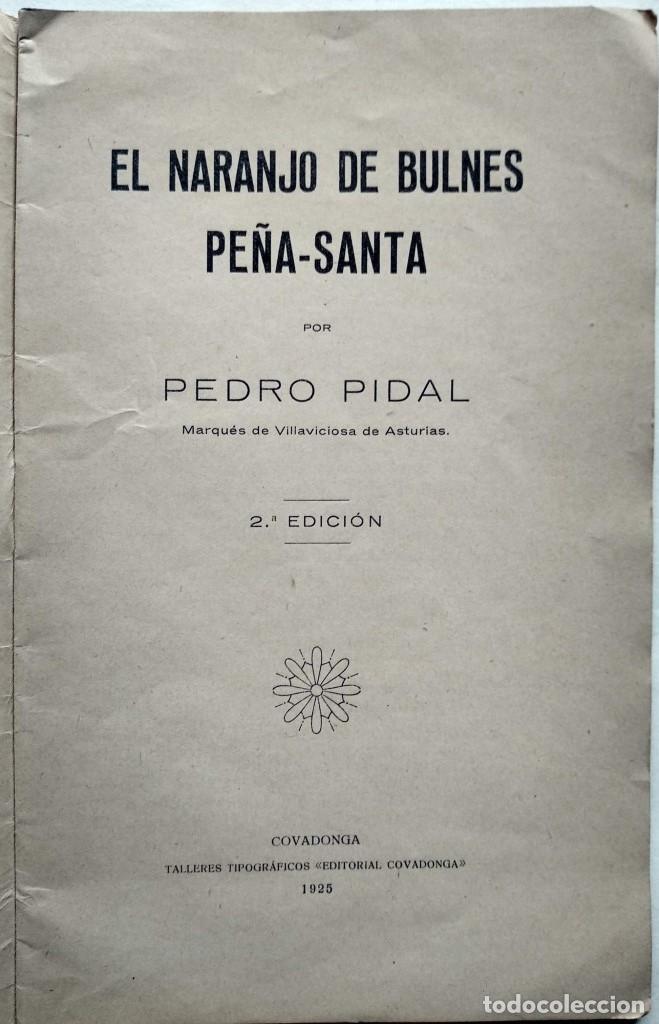 Libros: El Naranjo de Bulnes. Pe&ntilde;a Santa. - Pidal, Pedro. - Foto 2