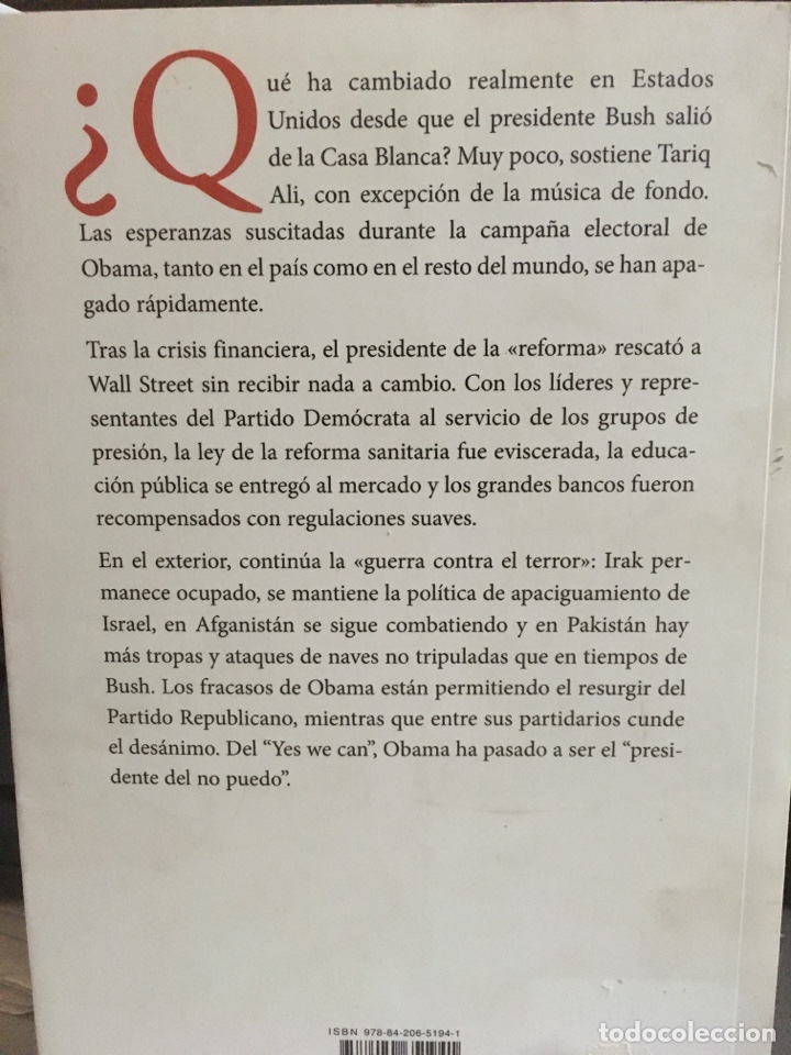 Libros: El s&iacute;ndrome Obama. Tariq ali - Foto 2