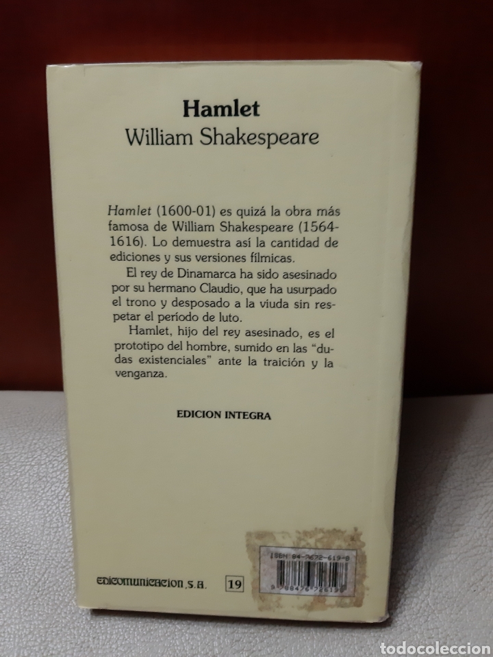 Libros: Libro Hamlet (Colecci&oacute;n Fontana) 1.994 - Foto 2