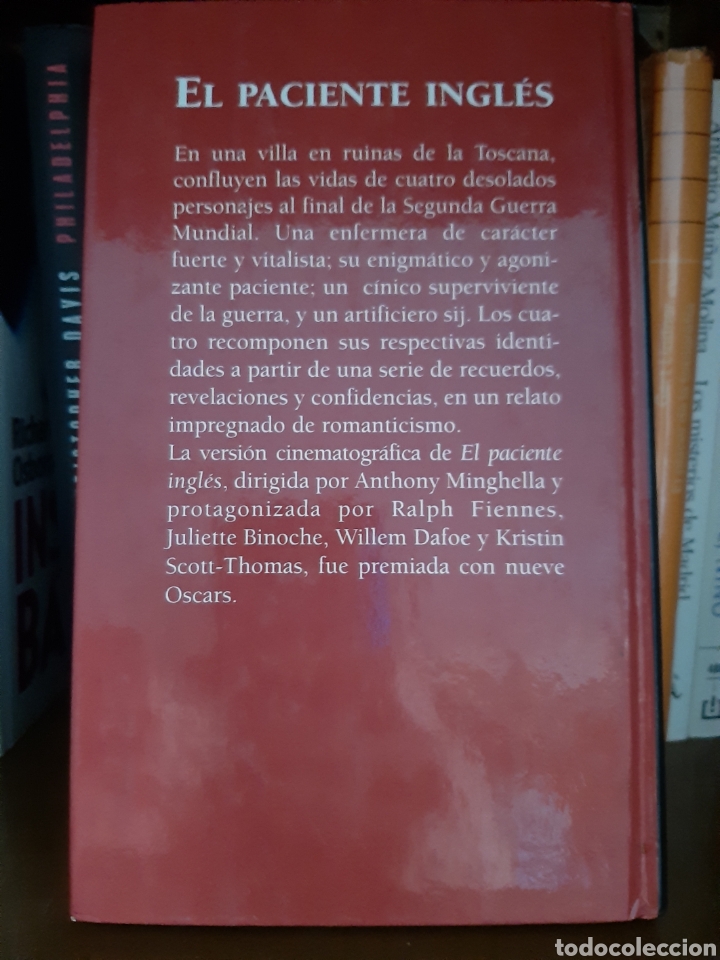 Libros: Libro El Paciente Ingl&eacute;s. Michael Ondaatje - Foto 2