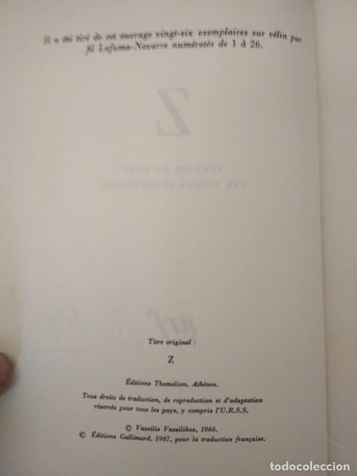 Libros: Z Vassilis Vassilikos, Gallimard 1970, libro en franc&eacute;s - Foto 2