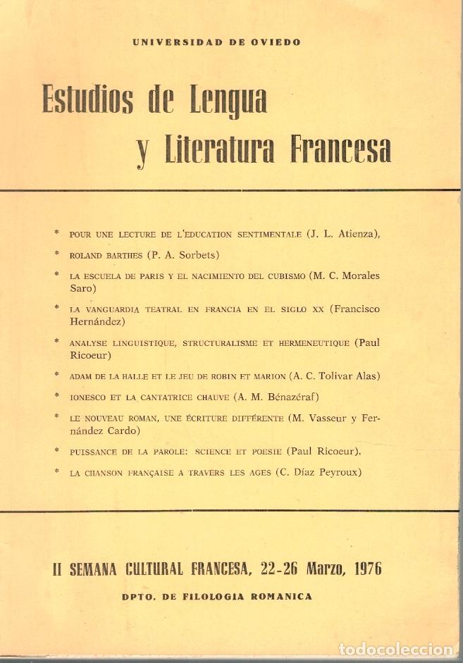 B&uuml;cher: ESTUDIOS DE LENGUA Y LITERATURA FRANCESA - VV.AA.