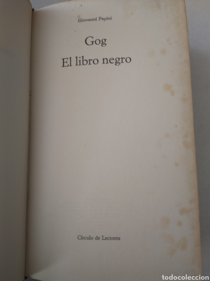 Libros: GOG EL LIBRO NEGRO/GIOVANNI PAPINI - Foto 2